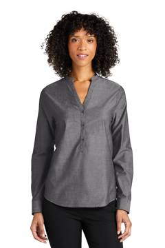 Picture of Port Authority Ladies Long Sleeve Chambray Easy Care Shirt LW382