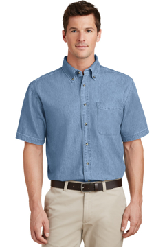 Picture of Port & Company - Short Sleeve Value Denim Shirt. SP11
