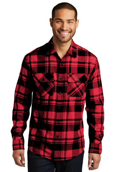 Pella Products. Port Authority Plaid Flannel Shirt. W668