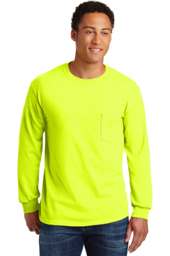 Picture of Gildan - Ultra Cotton 100% US Cotton Long Sleeve T-Shirt with Pocket. 2410