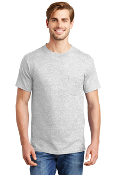 Picture of Hanes Beefy-T - 100% Cotton T-Shirt with Pocket. 5190