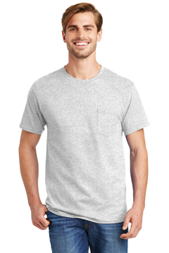 Picture of Hanes - Authentic 100% Cotton T-Shirt with Pocket. 5590