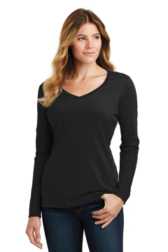 Picture of Port & Company Ladies Long Sleeve Fan Favorite V-Neck Tee. LPC450VLS