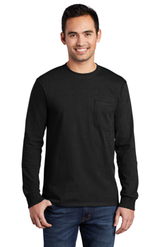 Picture of Port & Company - Long Sleeve Essential Pocket Tee. PC61LSP