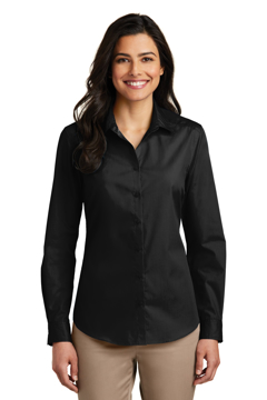 Picture of Port Authority Ladies Long Sleeve Carefree Poplin Shirt. LW100