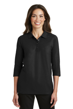 Picture of Port Authority Ladies Silk Touch 3/4-Sleeve Polo. L562