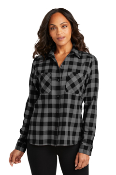 Picture of Port Authority Ladies Plaid Flannel Shirt LW669