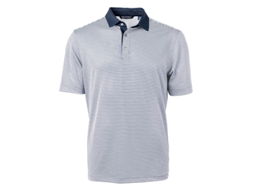 Picture of Cutter & Buck Virtue Eco Pique Micro Stripe Recycled Mens Polo
