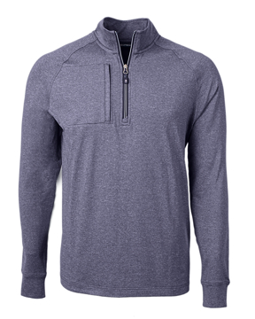 Picture of Cutter & Buck Adapt Eco Knit Heather Mens Quarter Zip Pullover