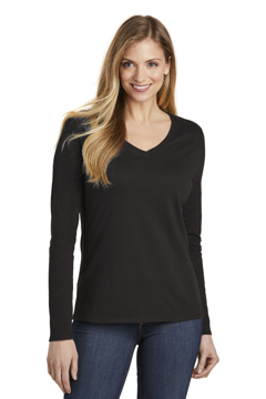 Picture of District Women's Very Important Tee Long Sleeve V-Neck. DT6201
