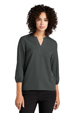 Picture of MERCER+METTLE Women's Stretch Crepe 3/4-Sleeve Blouse MM2011