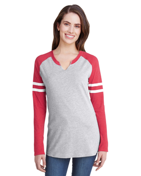 Picture of LAT Ladies' Gameday Mash-Up Long Sleeve Fine Jersey T-Shirt
