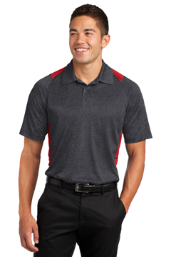 Picture of Sport-Tek Heather Colorblock Contender Polo. ST665
