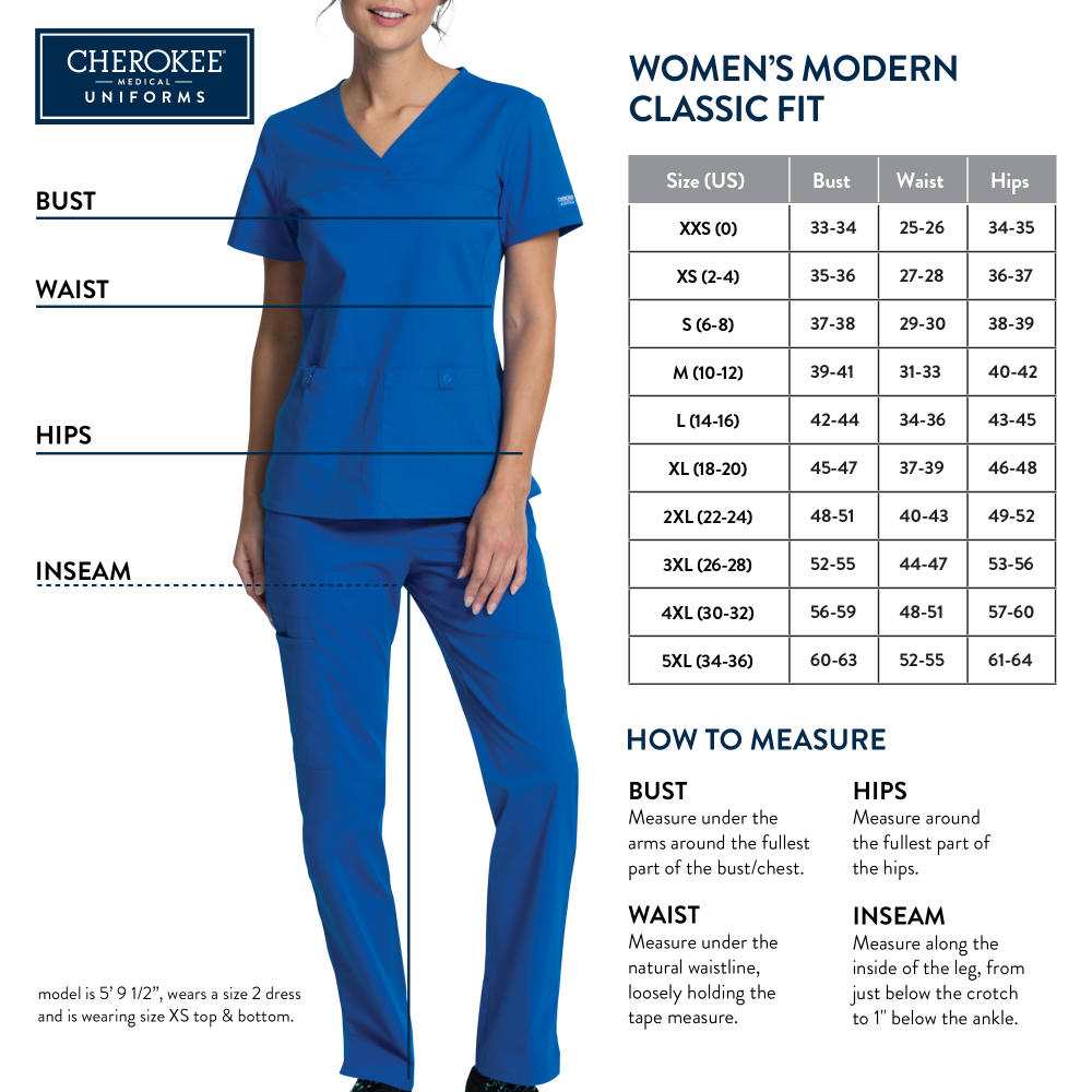 Cherokee Womens Size Chart